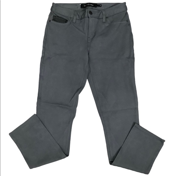 Women's Calvin Klein Jeans 4 S Small Jeggins Ponte Pants Gray Stretch NWOT - Picture 2 of 10